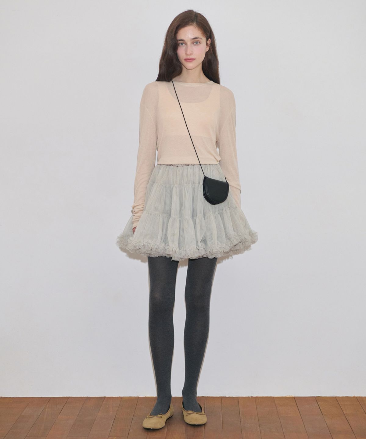시눈(SINOON) Tute Skirt (Greyish Green)