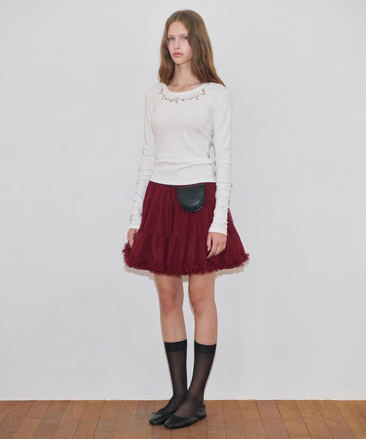 시눈(SINOON) Tute Skirt (Wine)
