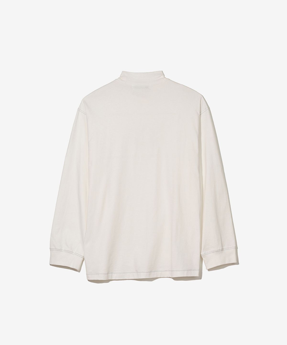논타입(NONTYPE) NECK LOGO L/S T-SHIRTS (WHITE)