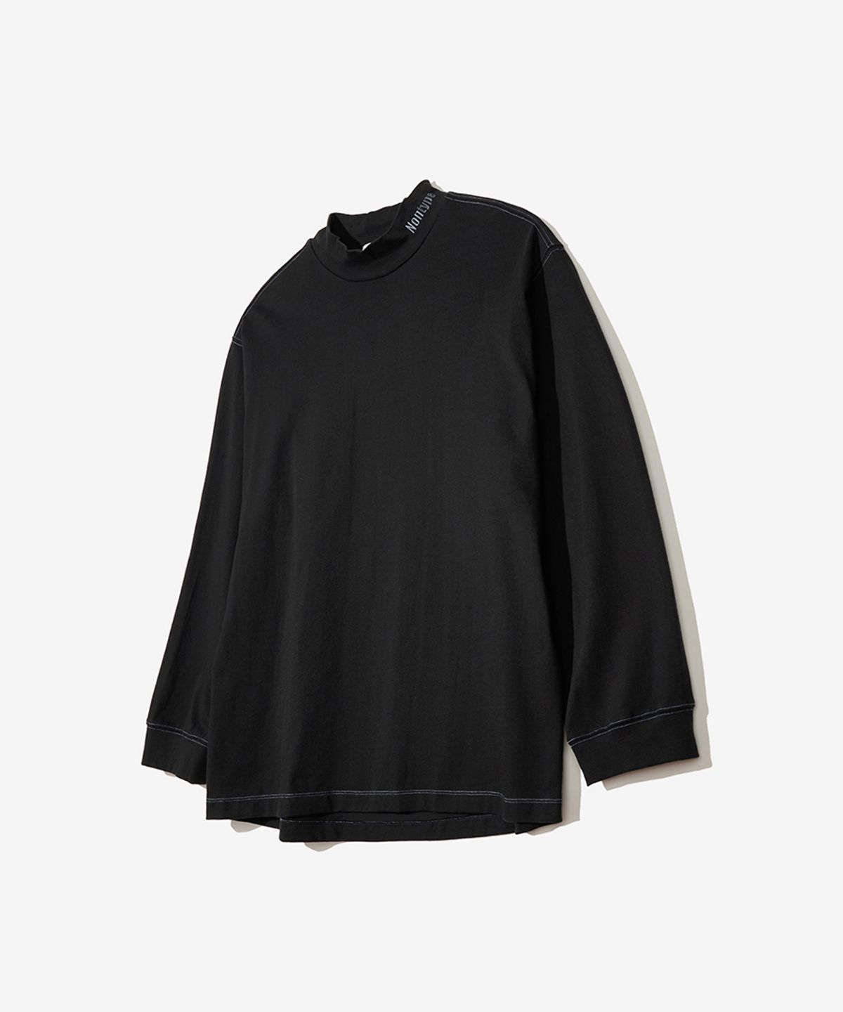 논타입(NONTYPE) NECK LOGO L/S T-SHIRTS (BLACK)