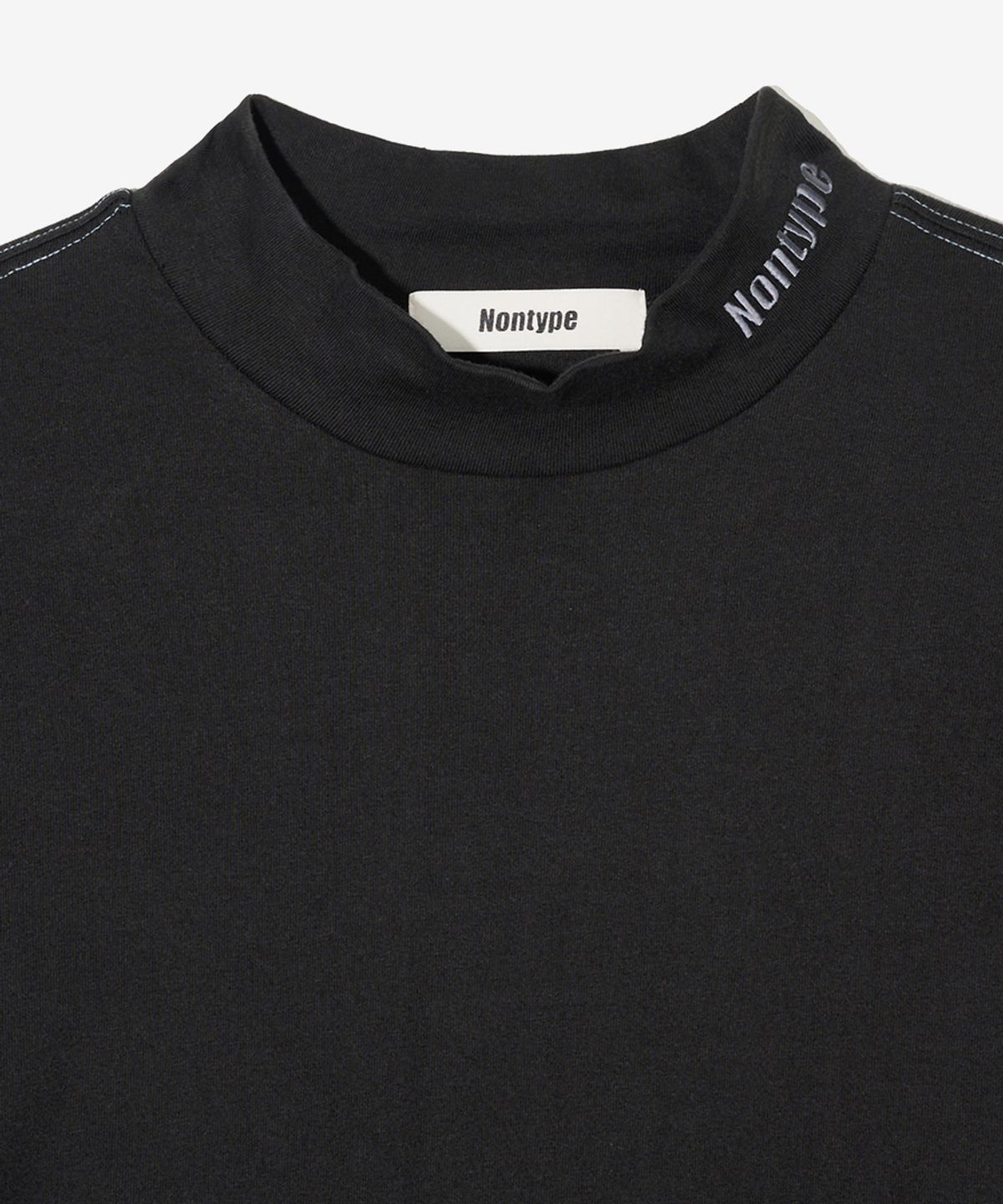 논타입(NONTYPE) NECK LOGO L/S T-SHIRTS (BLACK)