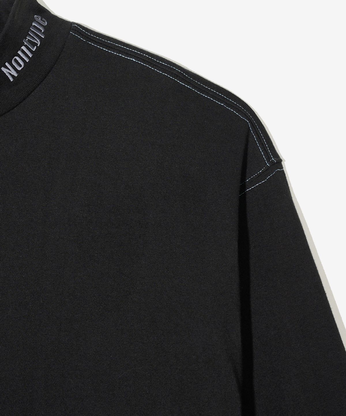 논타입(NONTYPE) NECK LOGO L/S T-SHIRTS (BLACK)