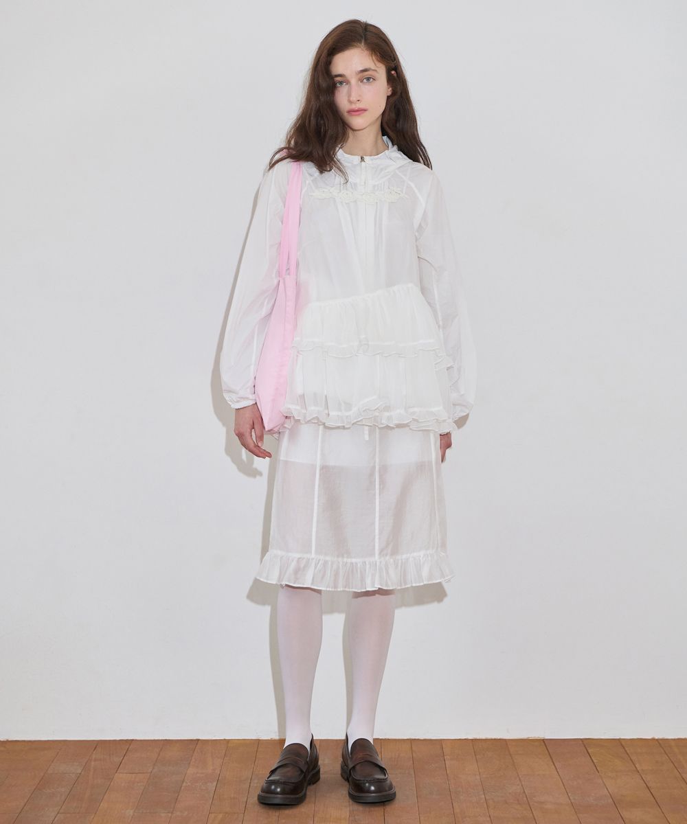 SINOON ■ Rose Lace Sheer Dress MUSINSA | SINOON Rose Lace Sheer Dress (White)