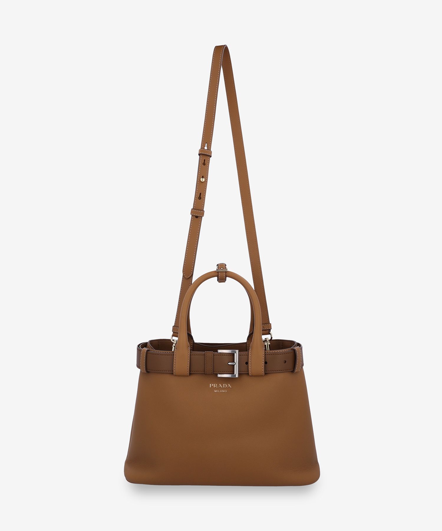★PRADA★ Belted Small Buckle Bag Caramel 1BA4342CY9F03BH 1B MUSINSA | PRADA Belted Small Buckle Bag - Caramel