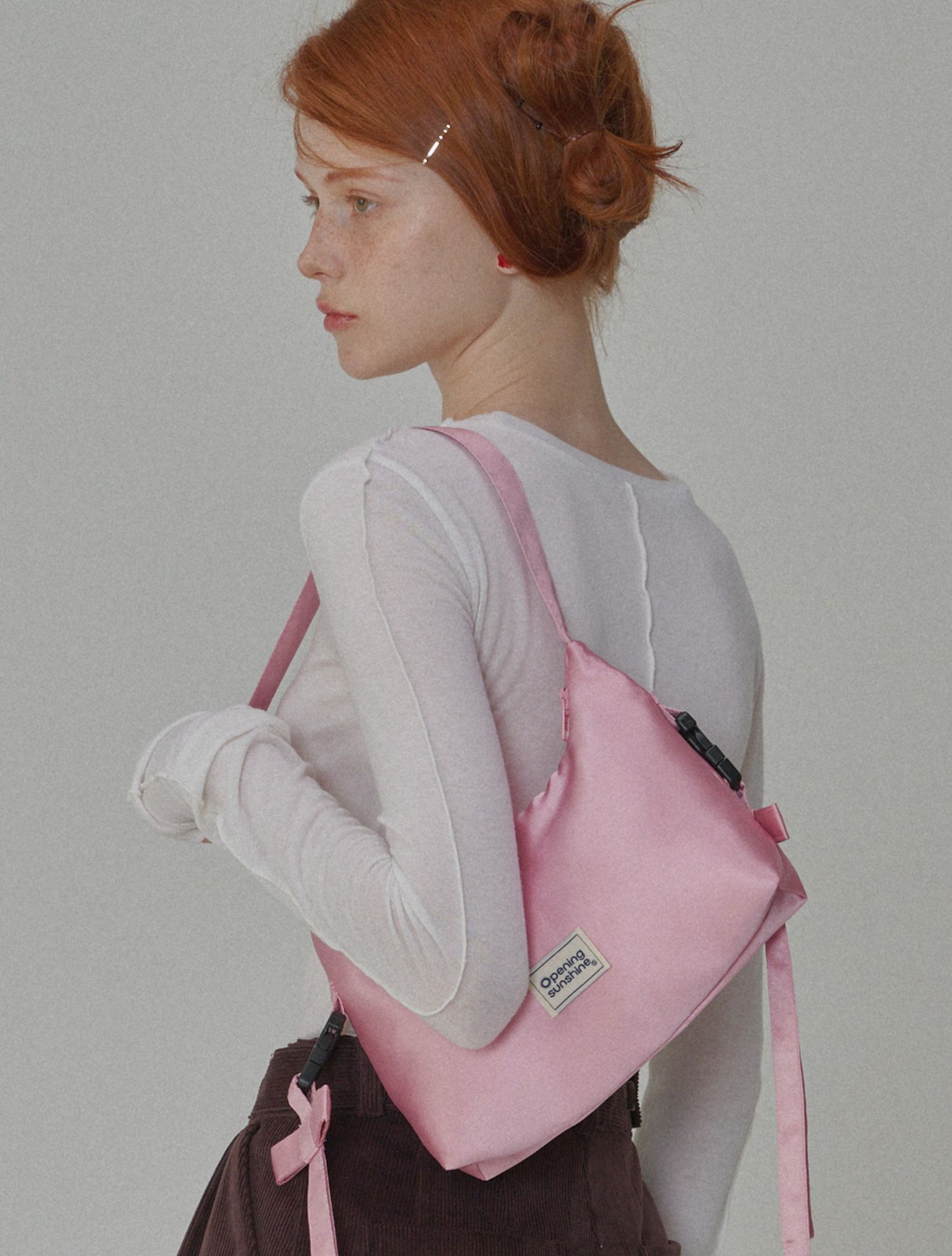 ショルダーバッグ・ポシェット OPENING SUNSHINE Side detail ribbon hobo bag pink MUSINSA | OPENING SUNSHINE Side Detail Ribbon Hobo Bag Pink