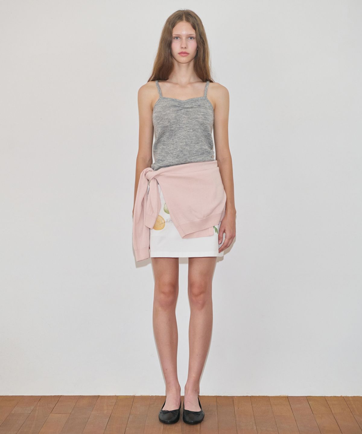 시눈(SINOON) Shirring Knit Sleeveless (Melange Grey)