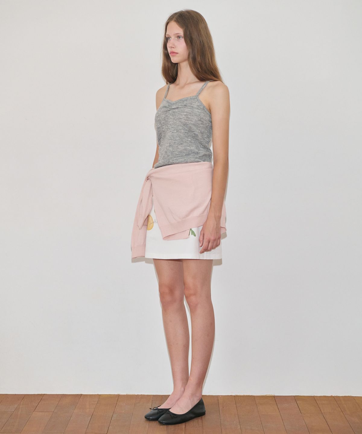 시눈(SINOON) Shirring Knit Sleeveless (Melange Grey)
