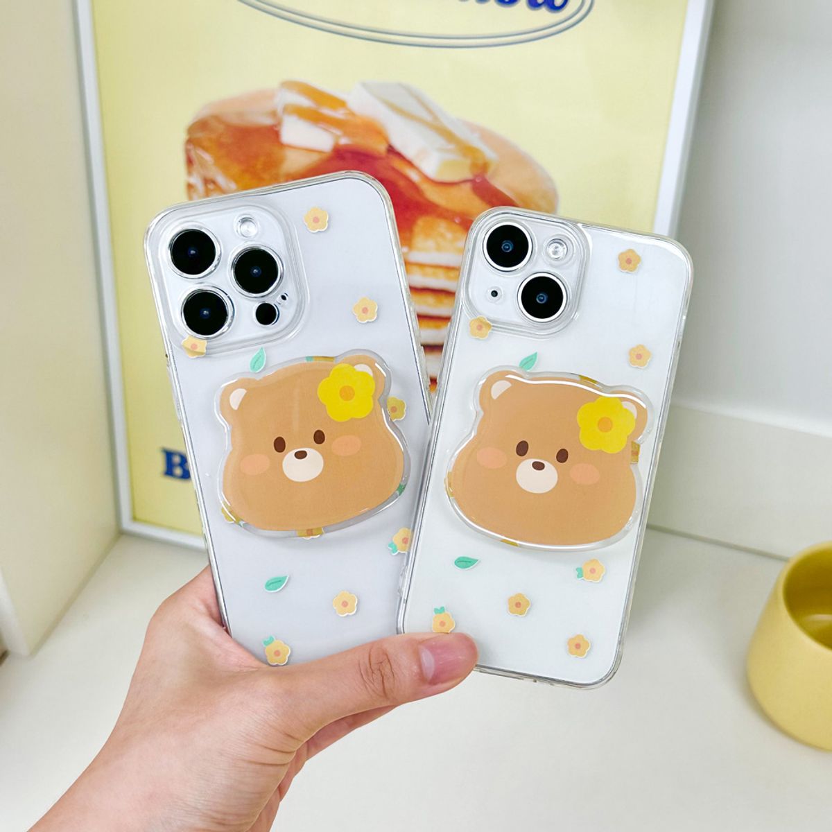 핫티몰(HOTTMALL) [젤리케이스+톡] 플라워 패턴 스마트톡 세트