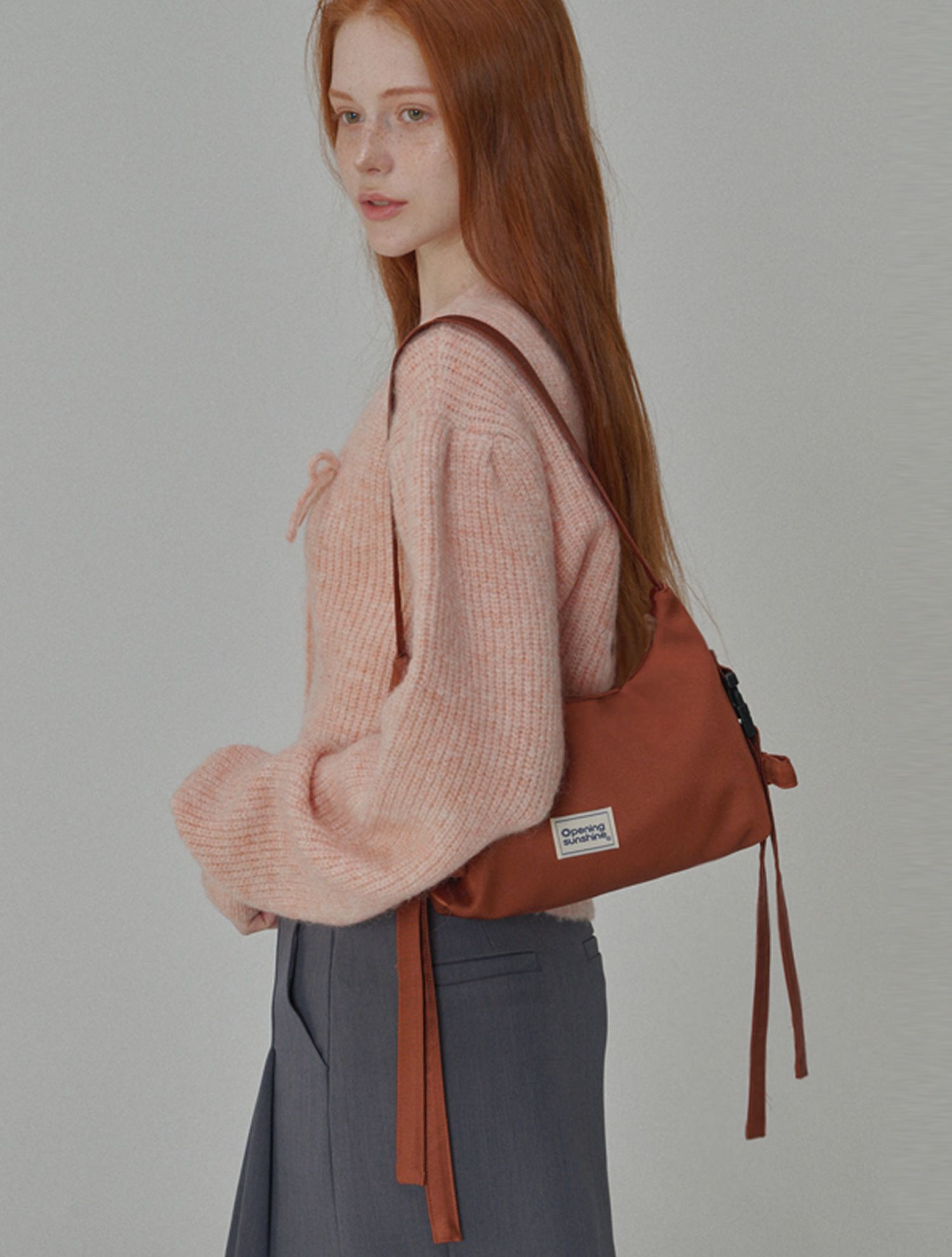 ショルダーバッグ・ポシェット OPENING SUNSHINE Side detail ribbon hobo bag brown MUSINSA | OPENING SUNSHINE Side Detail Ribbon Hobo Bag Brown