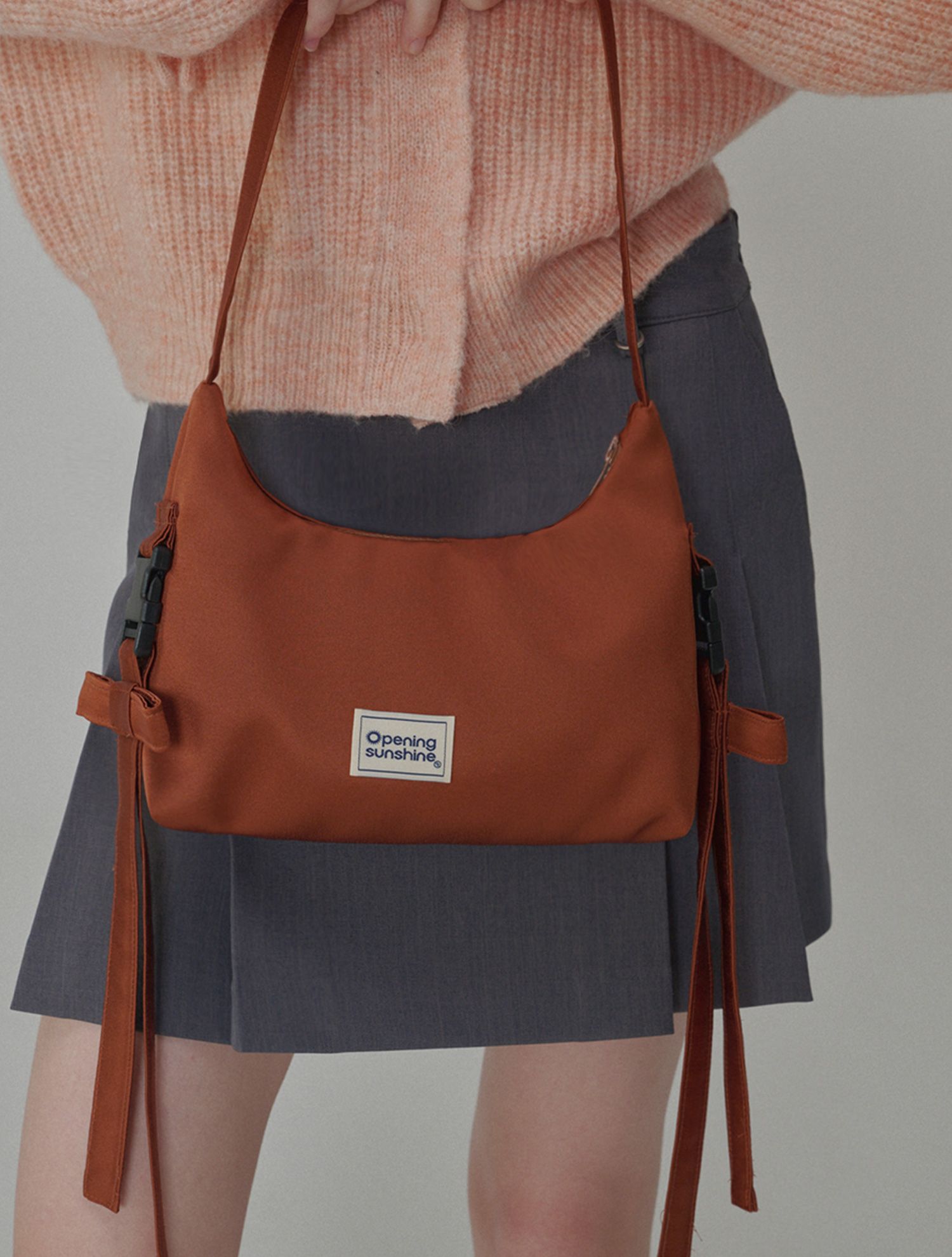 ショルダーバッグ・ポシェット OPENING SUNSHINE Side detail ribbon hobo bag brown MUSINSA | OPENING SUNSHINE Side Detail Ribbon Hobo Bag Brown