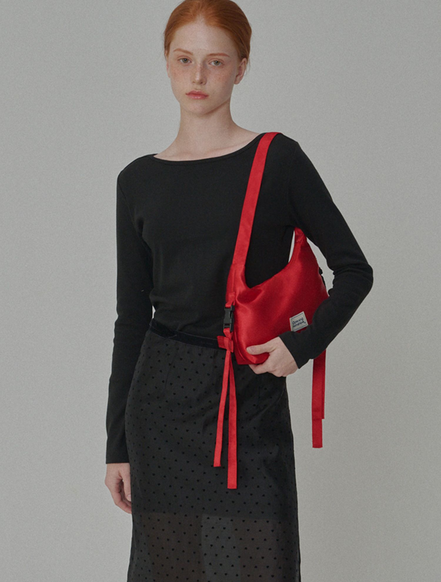 ショルダーバッグ・ポシェット OPENING SUNSHINE Side detail ribbon hobo bag red MUSINSA | OPENING SUNSHINE Side Detail Ribbon Hobo Bag Red