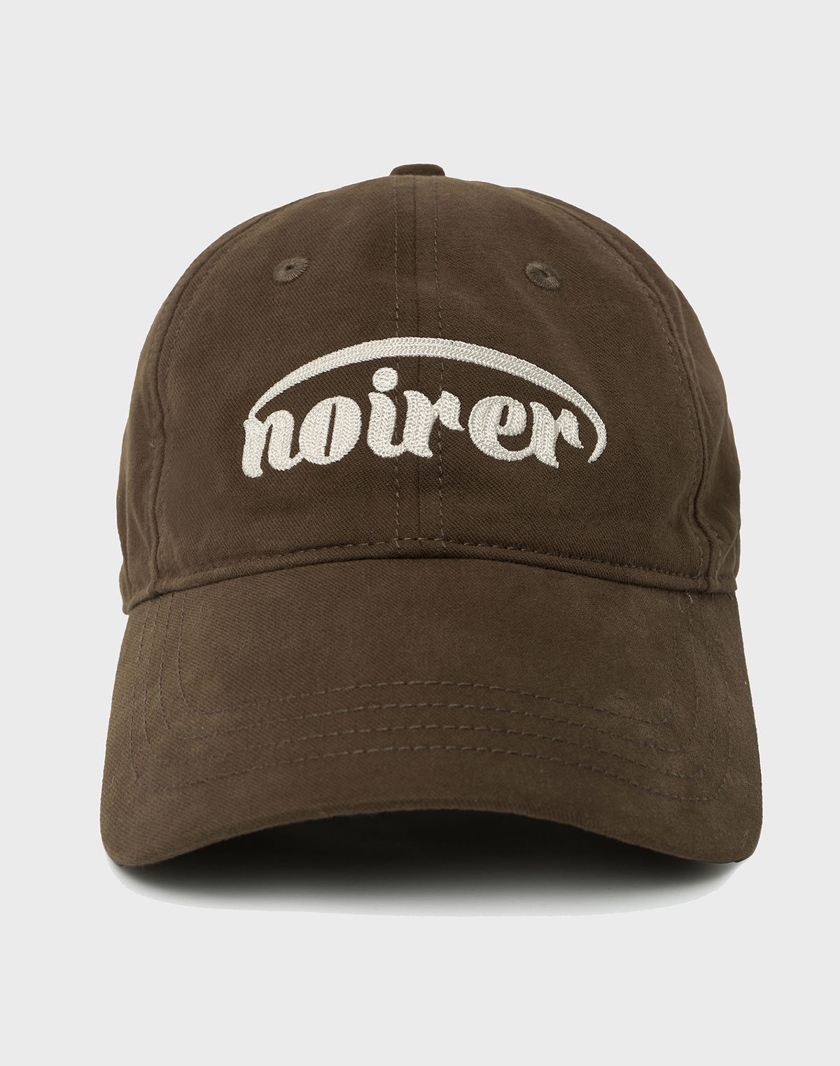 노이어 포 우먼(NOIRER FOR WOMAN) 브러쉬드 아플리케 캡 (브라운)