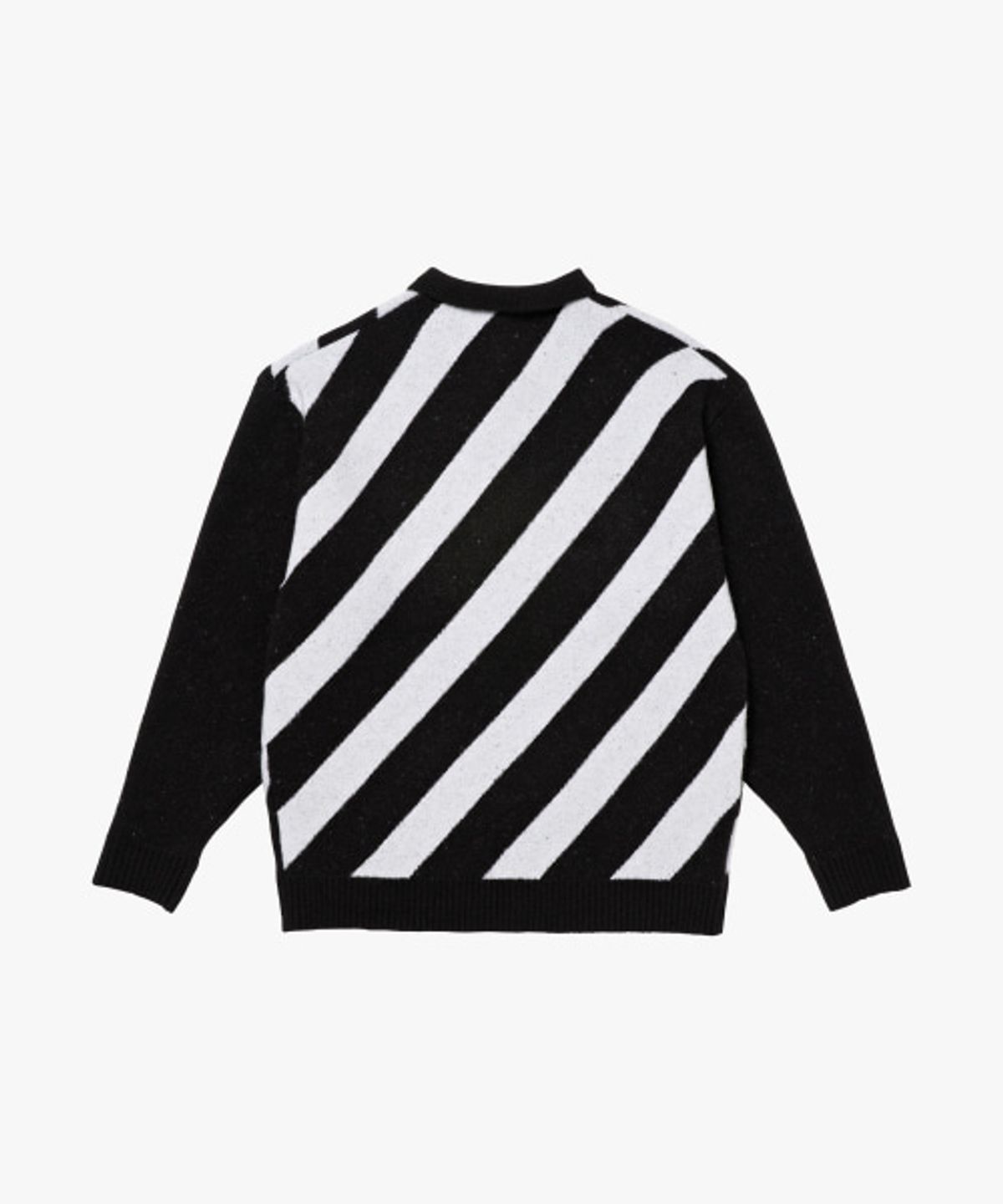 골스튜디오(GOALSTUDIO) EMBLEM COLOR BLOCK COLLAR SWEATER-BLACK