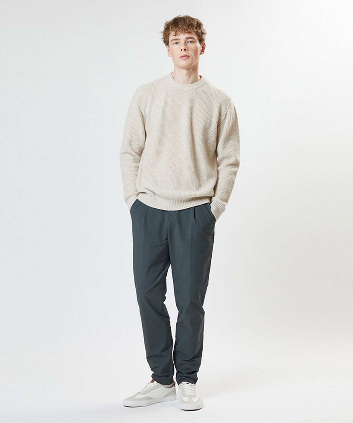 에이븐(AVEN) 베이비 알파카 울 니트 라이트베이지