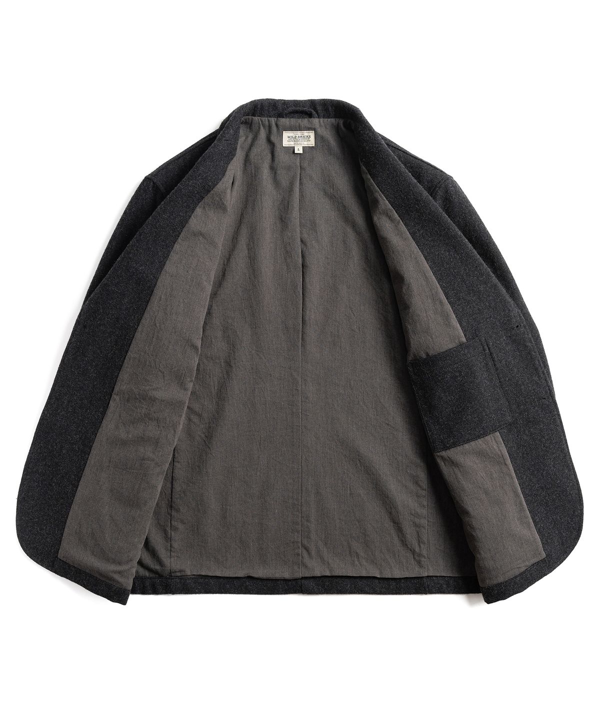 와일드 브릭스(WILD BRICKS) ANP WOOL LIBRARY BLAZER (charcoal)