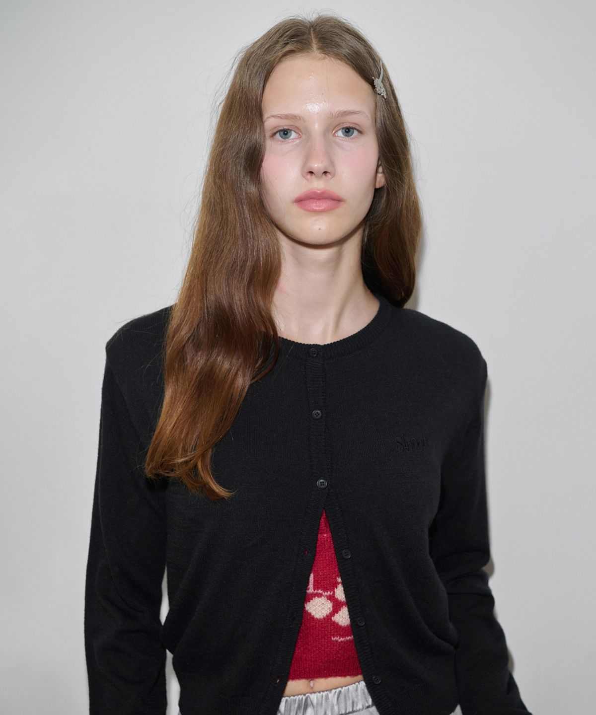 시눈(SINOON) Sinoon Logo Cardigan (Black)