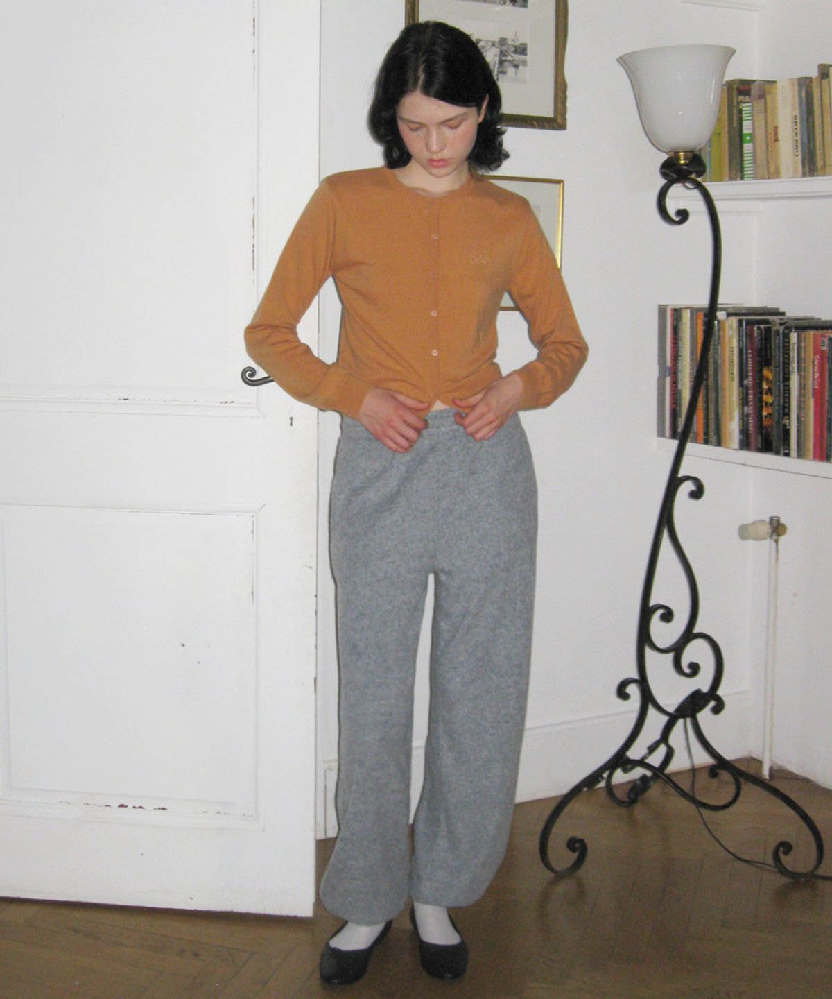 시눈(SINOON) Sinoon Logo Cardigan (Apricot)