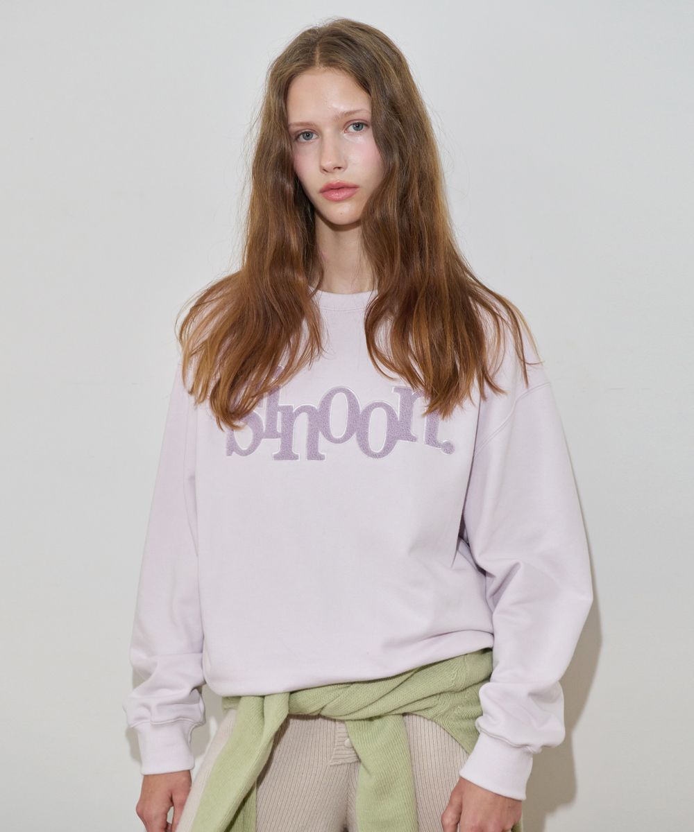 トップス Sinoon Boucle Logo Sweatshirt (Lavender) 0e1efbc96f2e45cfbd7dd09d4c1e7f