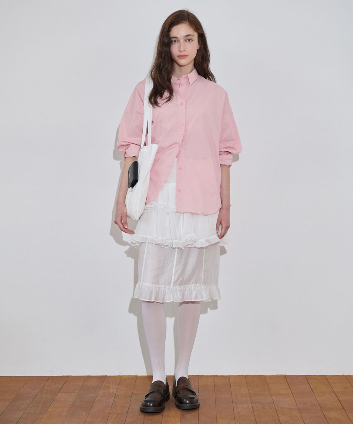시눈(SINOON) Basic Over Fit Shirt (Pink)