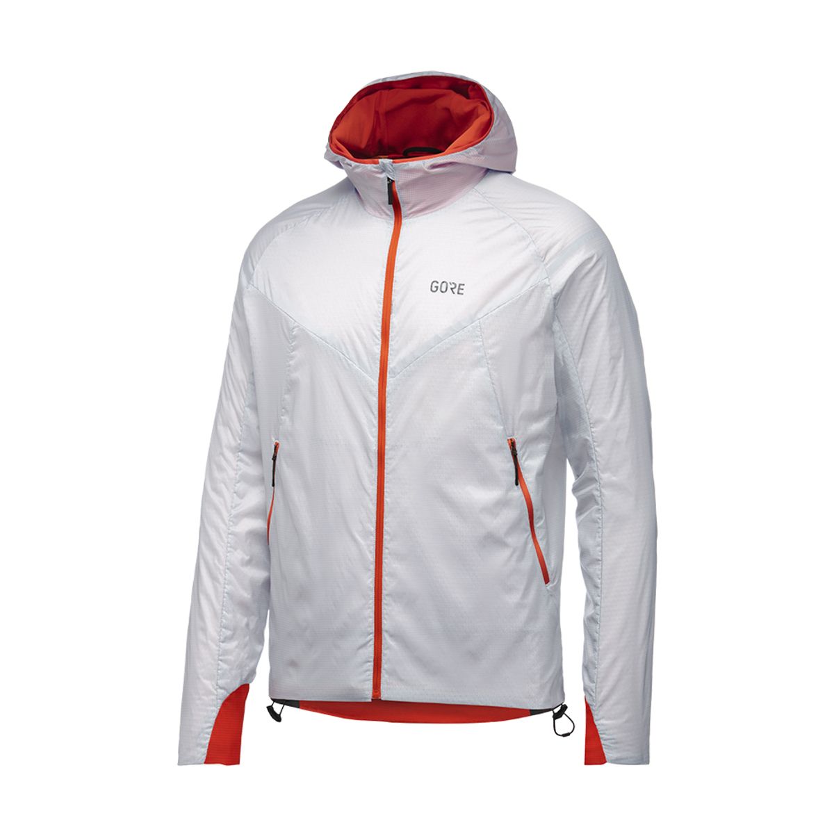 고어웨어(GOREWEAR) R5 윈드스토퍼 인슐레이티드 후드 자켓 - 화이트 파이어볼 (남성용)