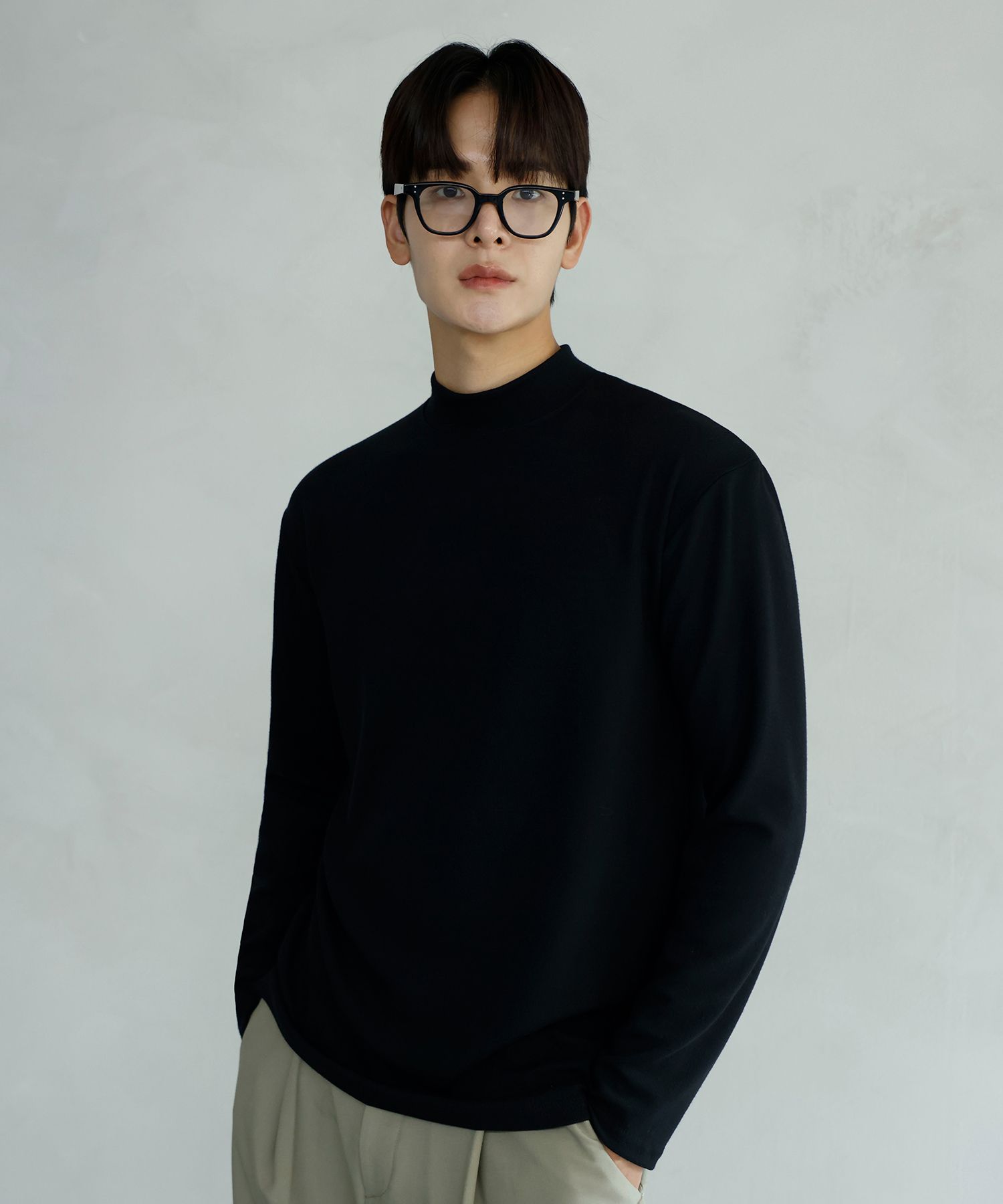 ゴルフィッカーズ　Mock Neck Wide Shirts Black　M ゴルフィッカーズ Mock Neck Wide Shirts Black M Golfickers