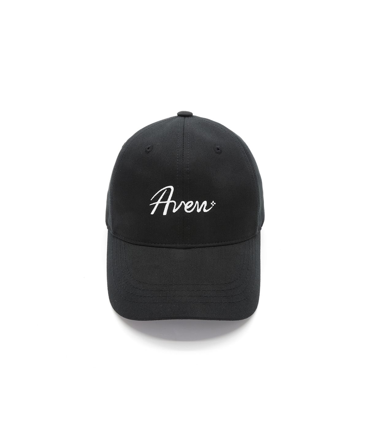에이븐(AVEN) 컬시브 자수 볼캡 블랙