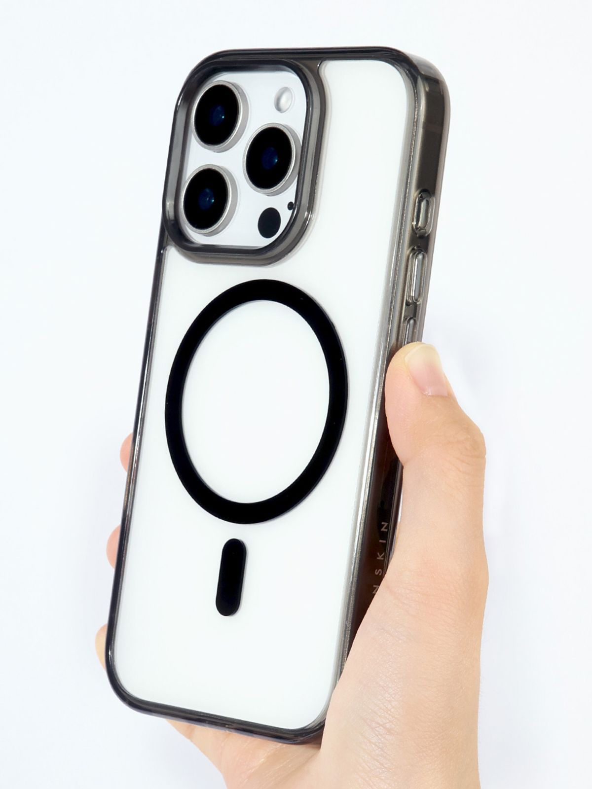 디자인스킨(DESIGNSKIN) 아이폰16프로 프로맥스 피닉스 컬러 맥세이프 케이스-블랙