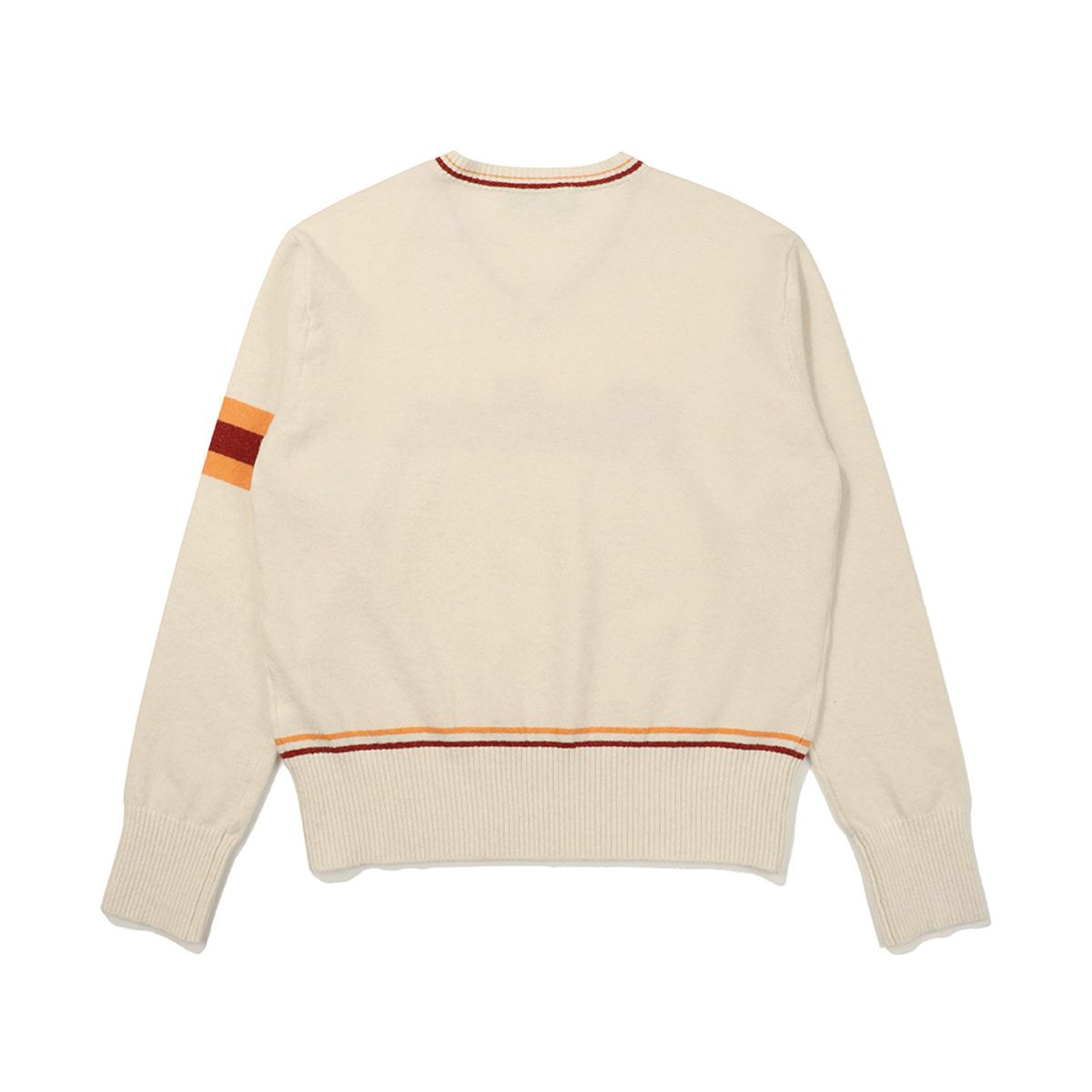 말본 골프(MALBON GOLF) 라운드 넥 로고 니트 탑 IVORY (WOMAN)