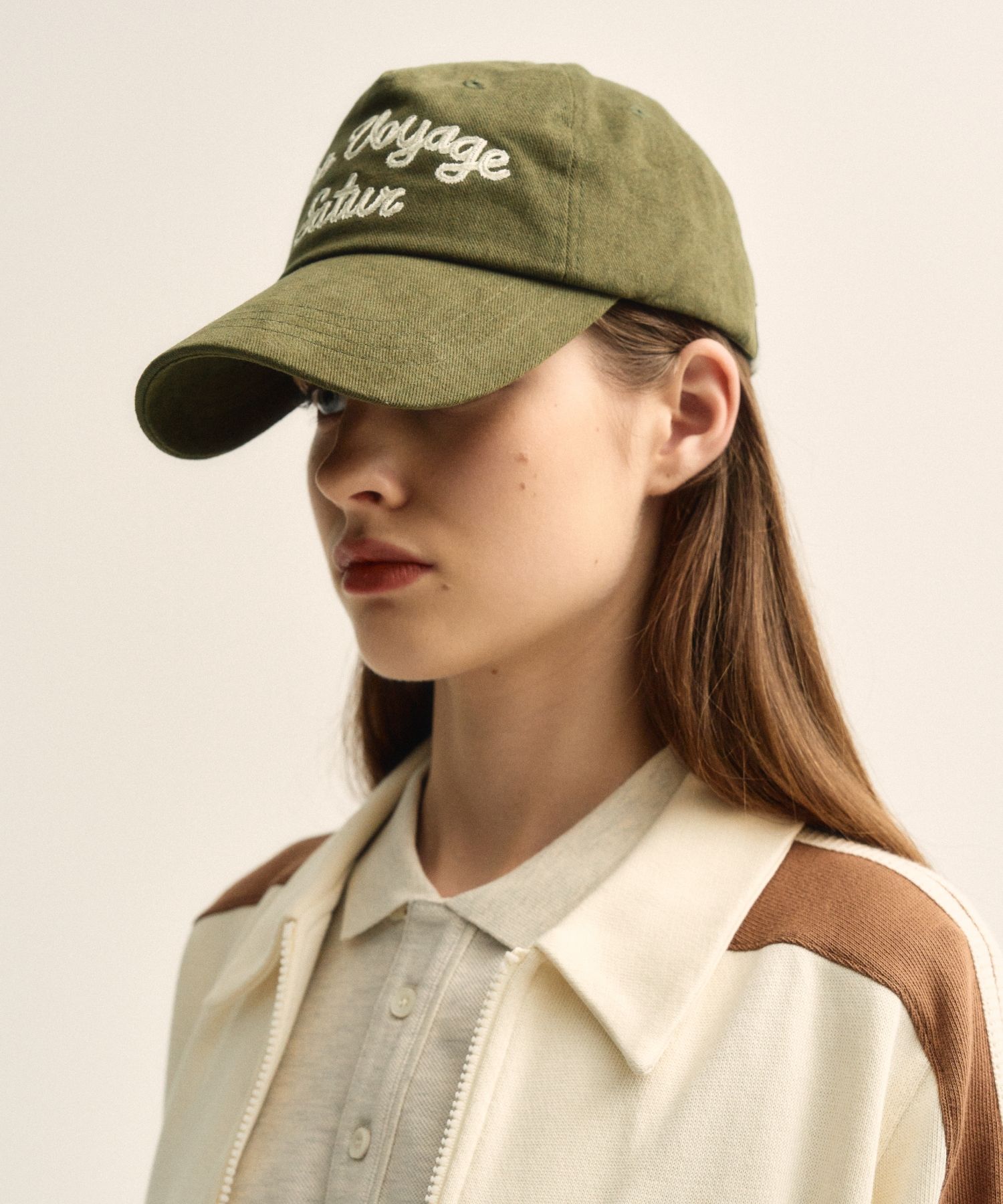 MUSINSA | SATUR Bon Voyage 5 Panel Ball Cap Khaki