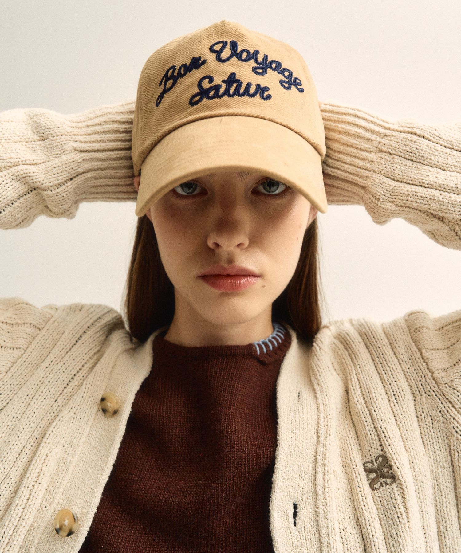 キャップ SATUR Bon Voyage 5 Panel Ball Cap Beige MUSINSA | SATUR Bon Voyage 5 Panel Ball Cap Beige