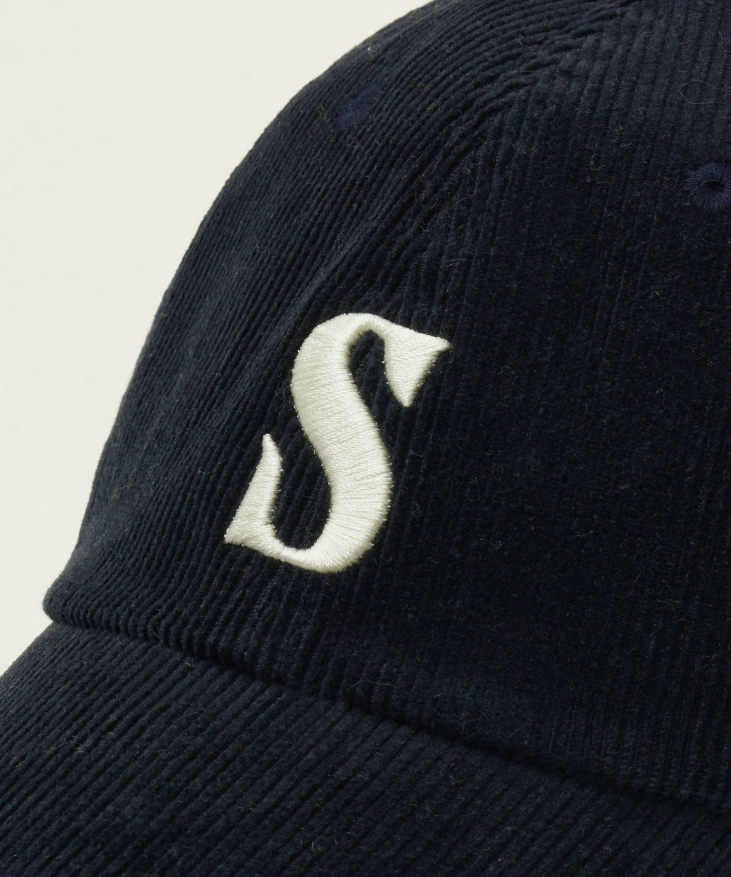 MUSINSA公式 | SATUR Small S Logo Corduroy Ball Cap Navy