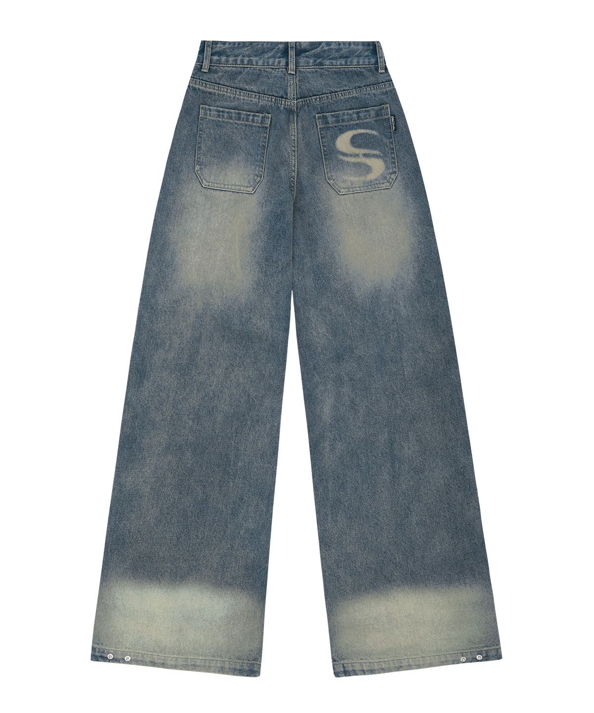 デニム・ジーパン ODD STUDIO BALLOON FIT DENIM SNAP BUTTON PANTS ODD STUDIO BALLOON FIT DENIM SNAP BUTTON PANTS (Odd Studio