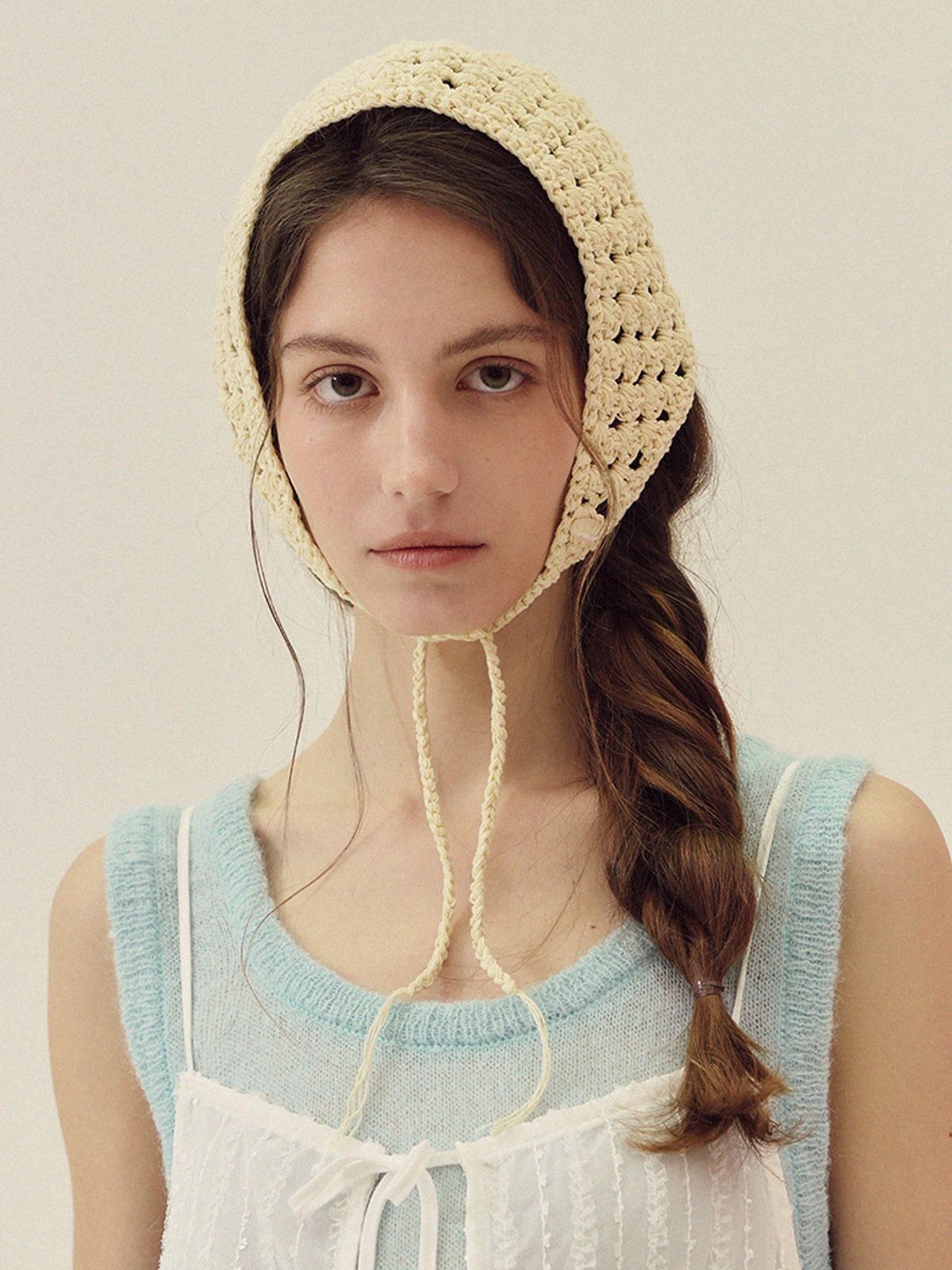 메르헨(MERCHEN) Kitsch crochet scarf_3color