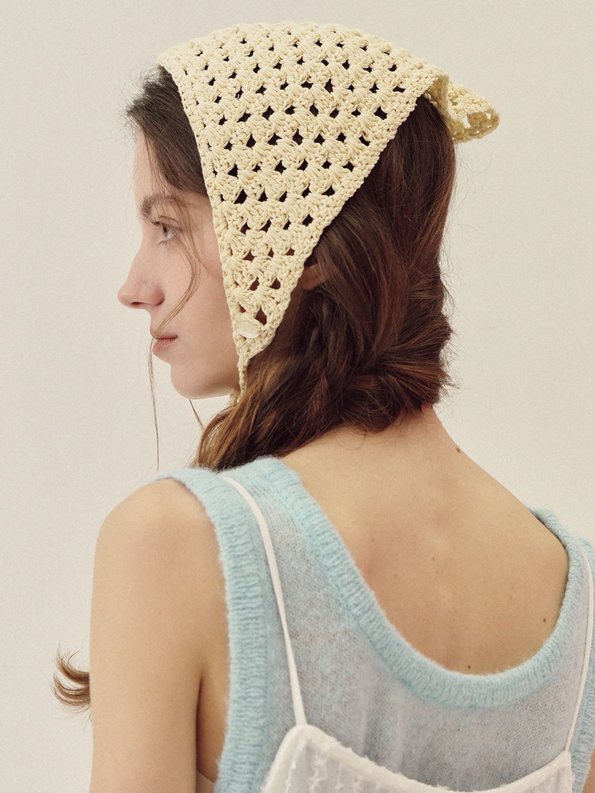 메르헨(MERCHEN) Kitsch crochet scarf_3color