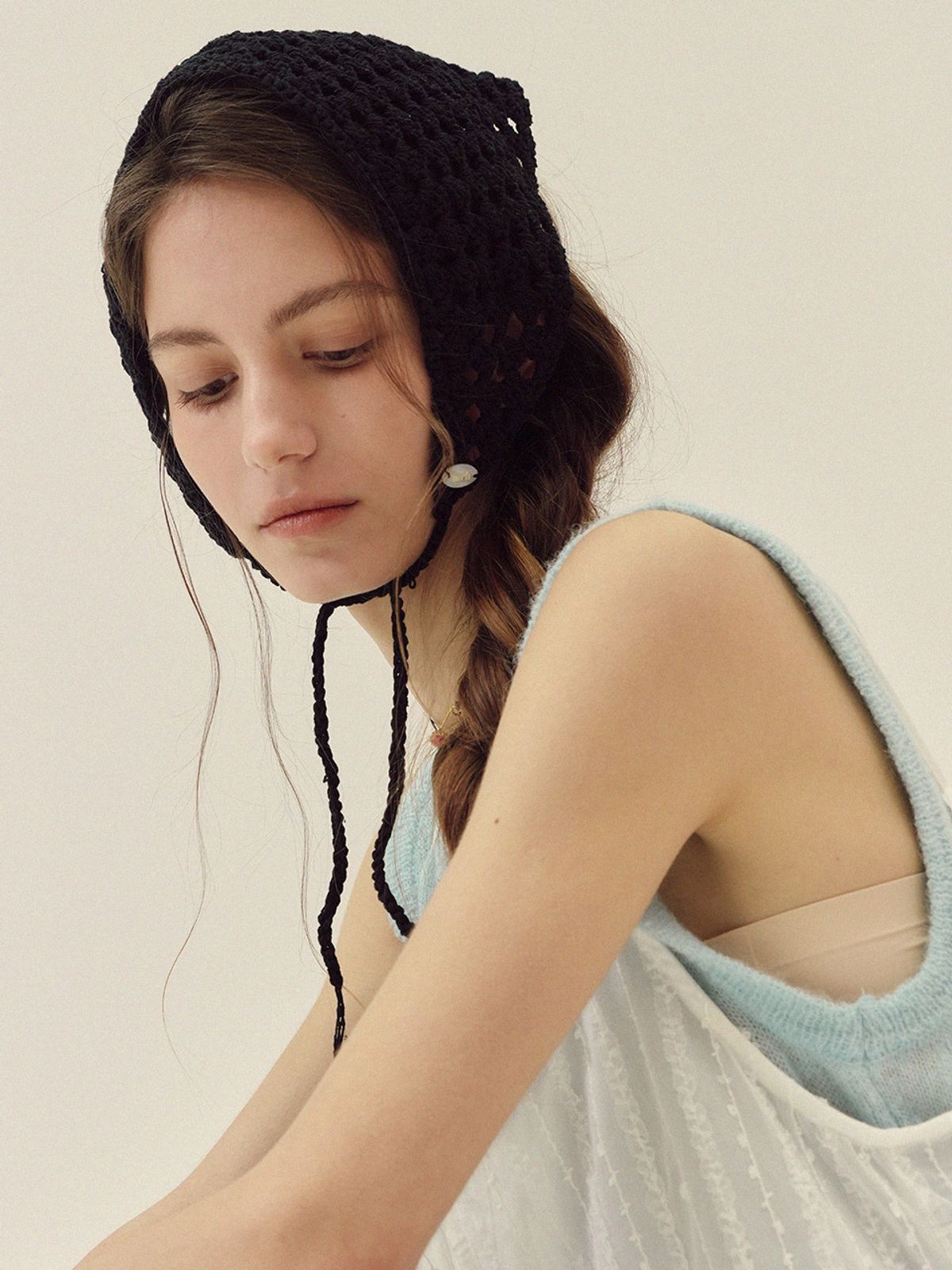 메르헨(MERCHEN) Kitsch crochet scarf_3color