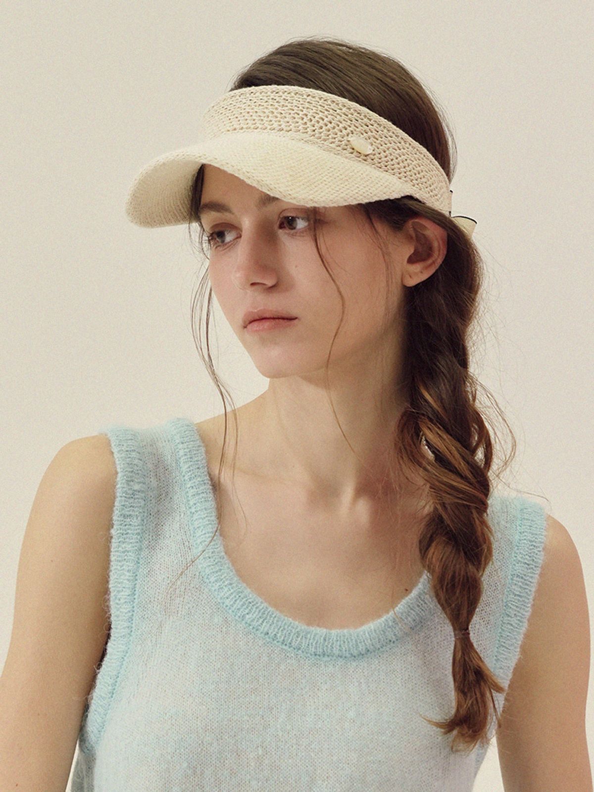 메르헨(MERCHEN) Active ribbon strap sun visor_3color