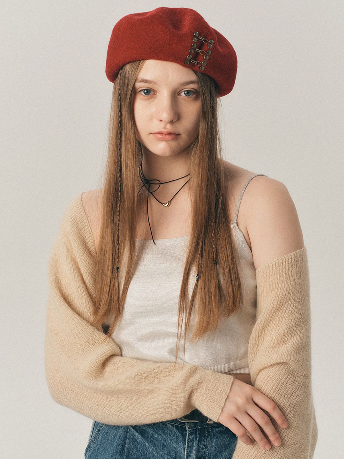 메르헨(MERCHEN) Vintage clip beret_5color