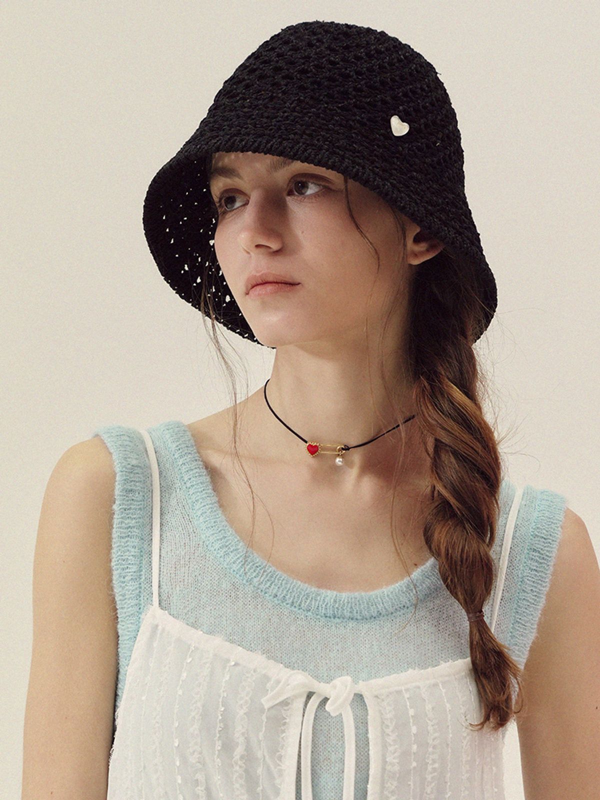메르헨(MERCHEN) Mellow crochet bucket hat_6color