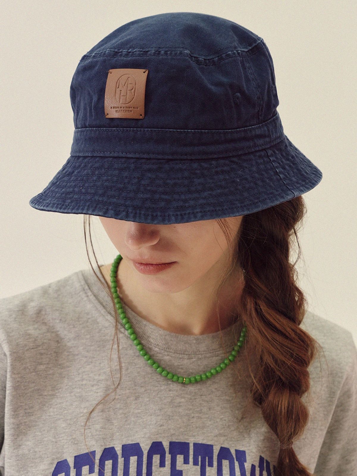 메르헨(MERCHEN) Vintage patch bucket hat_5color