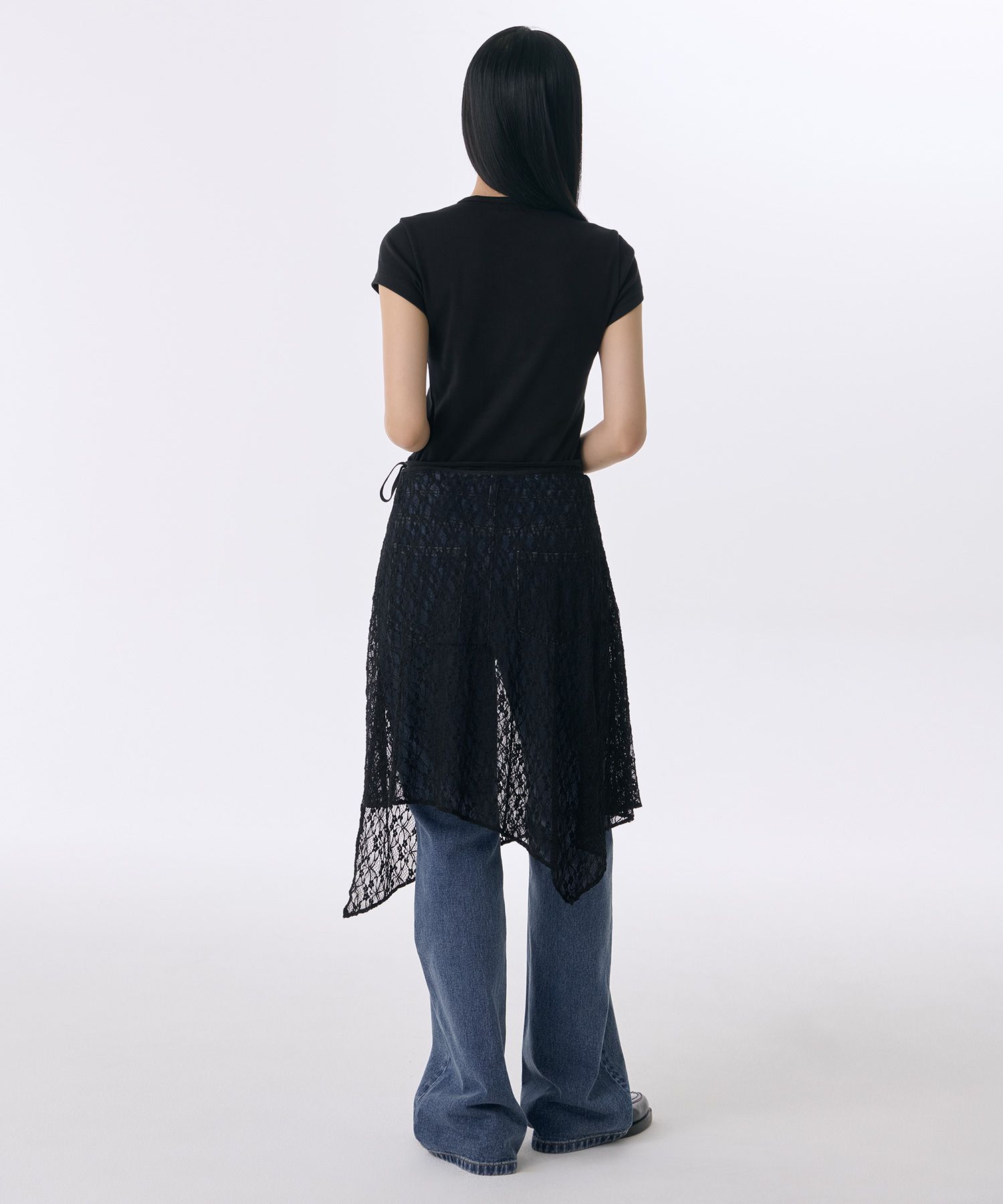 MUSINSA | MUSINSA STANDARD WOMAN Women's Lace Layered Wrap Skirt