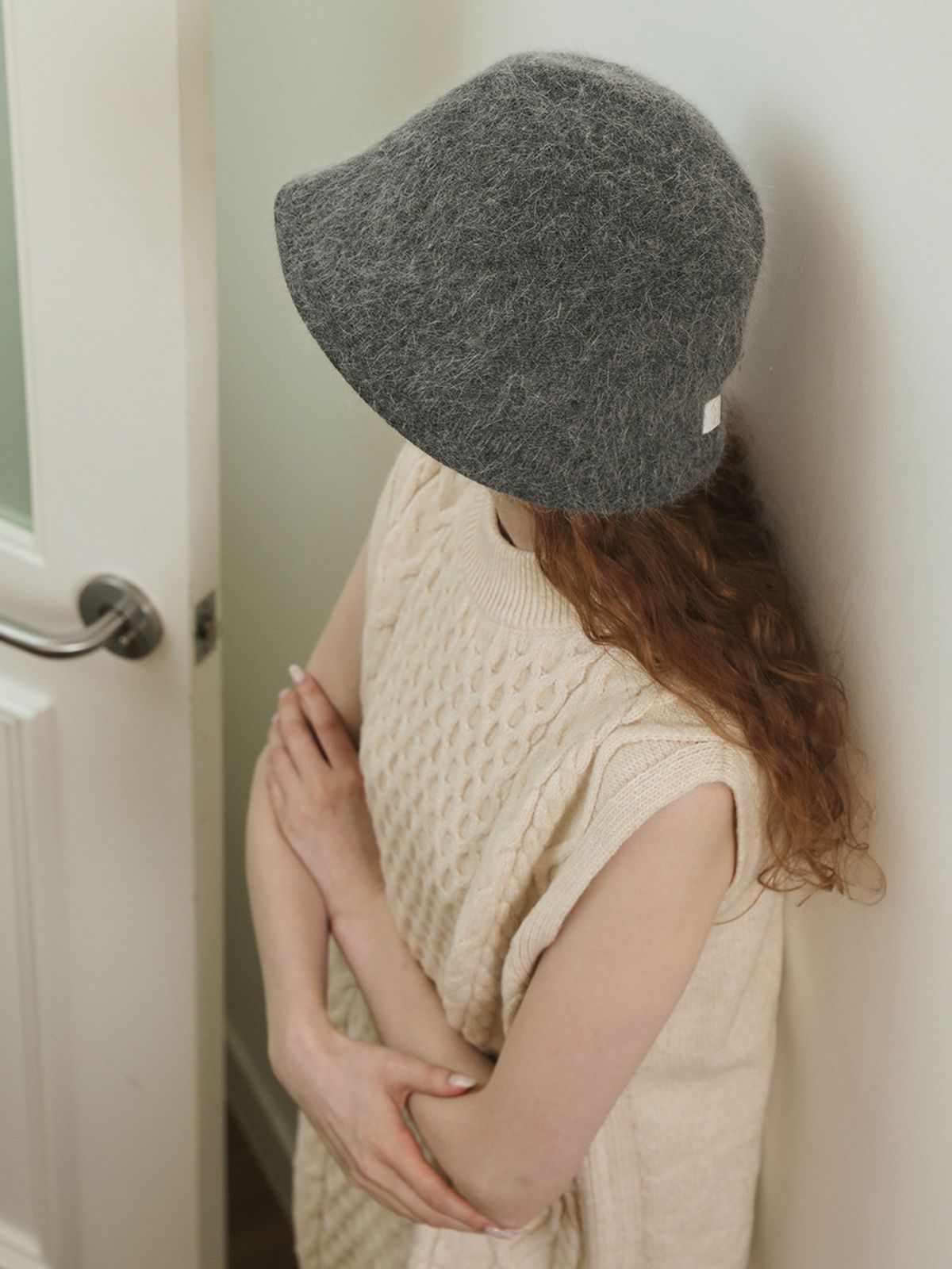메르헨(MERCHEN) Candy angora bucket hat_6color