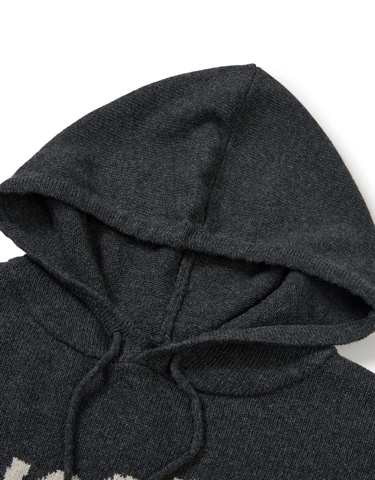 엠엠엘지(MMLG) [Mmlg] WAVY LOGO HOOD KNIT (GREY)