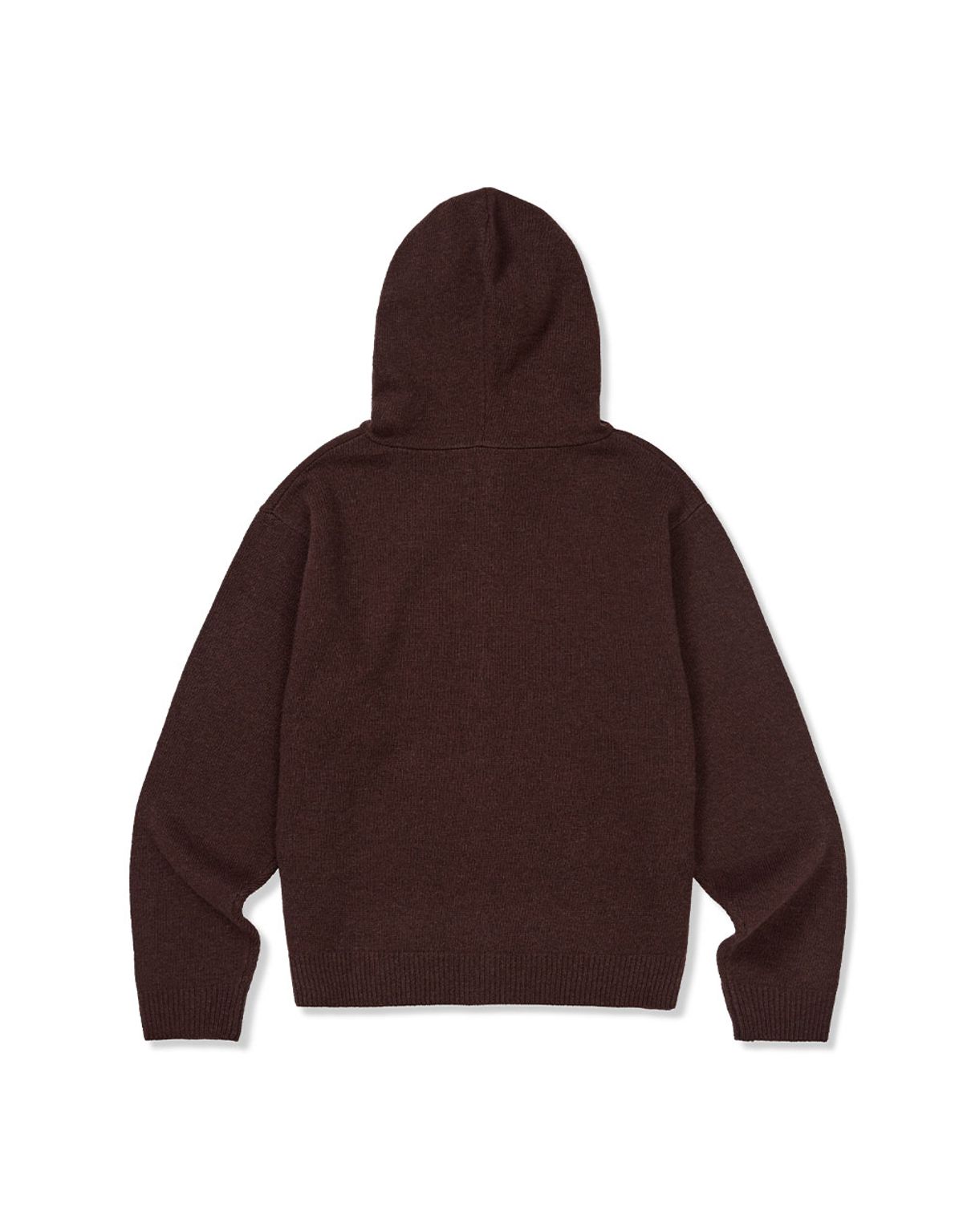 엠엠엘지(MMLG) [Mmlg] WAVY LOGO HOOD KNIT (BROWN)