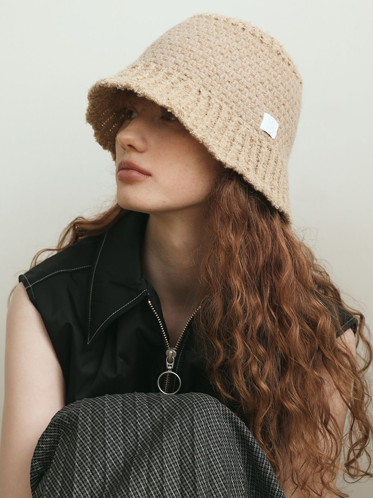 메르헨(MERCHEN) Loel knit crochet bucket hat_3color