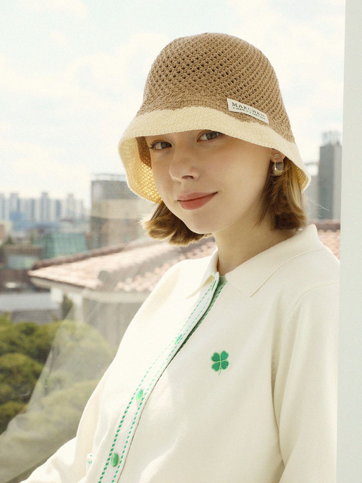 메르헨(MERCHEN) pippi crocher bucket hat (4color)