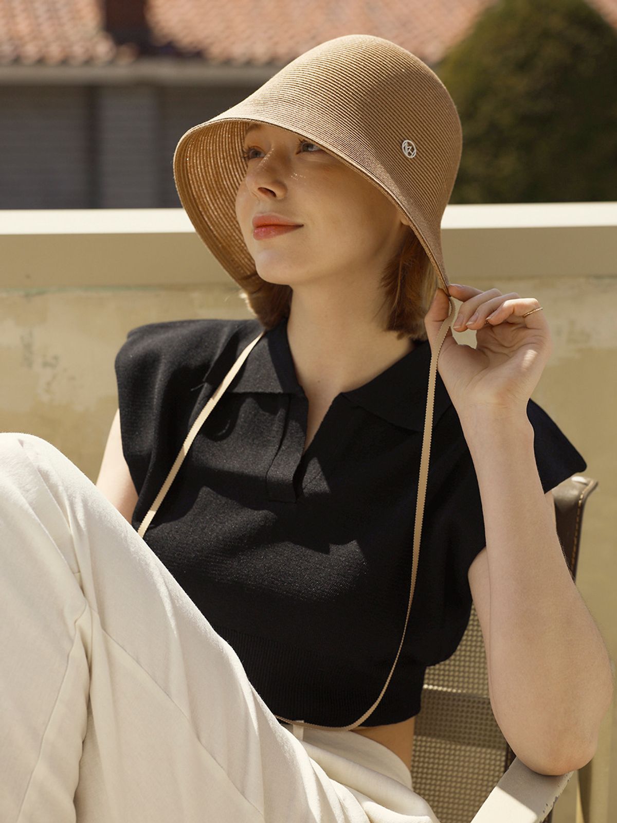 메르헨(MERCHEN) hole bonnet hat (3color)