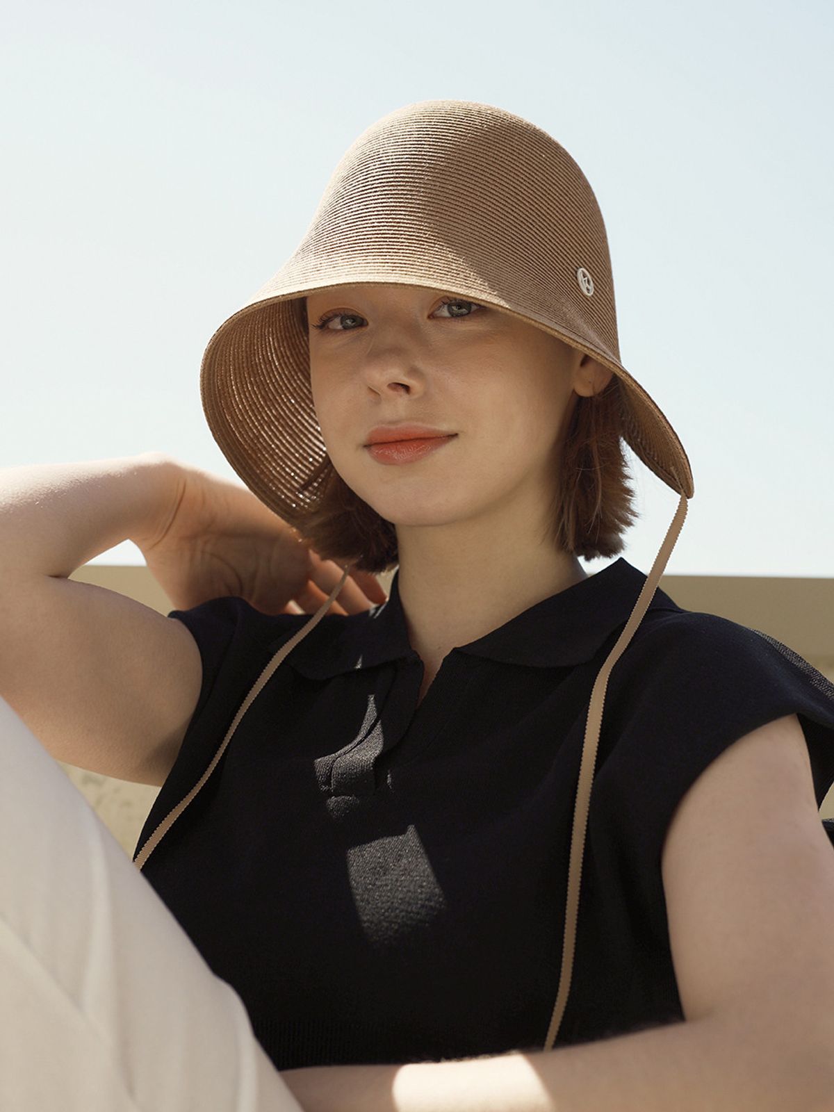 메르헨(MERCHEN) hole bonnet hat (3color)