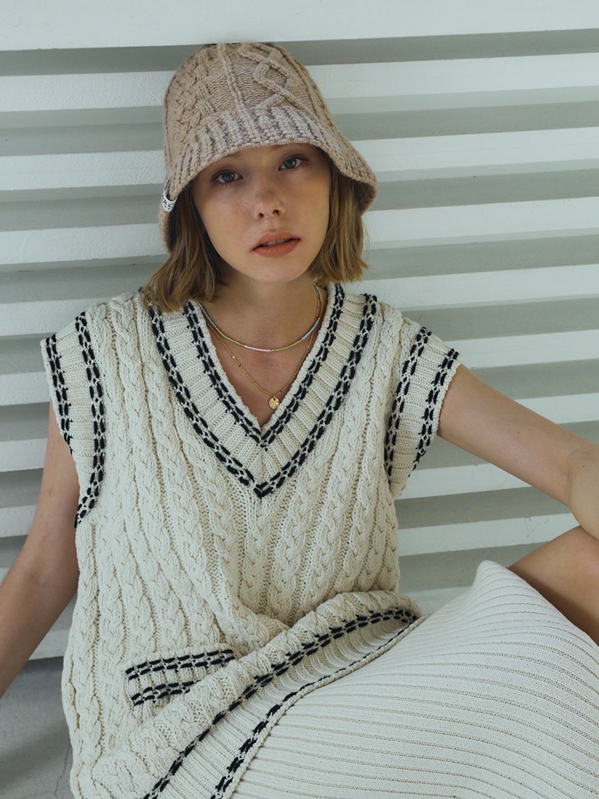 메르헨(MERCHEN) Cable Knit hat (4color)