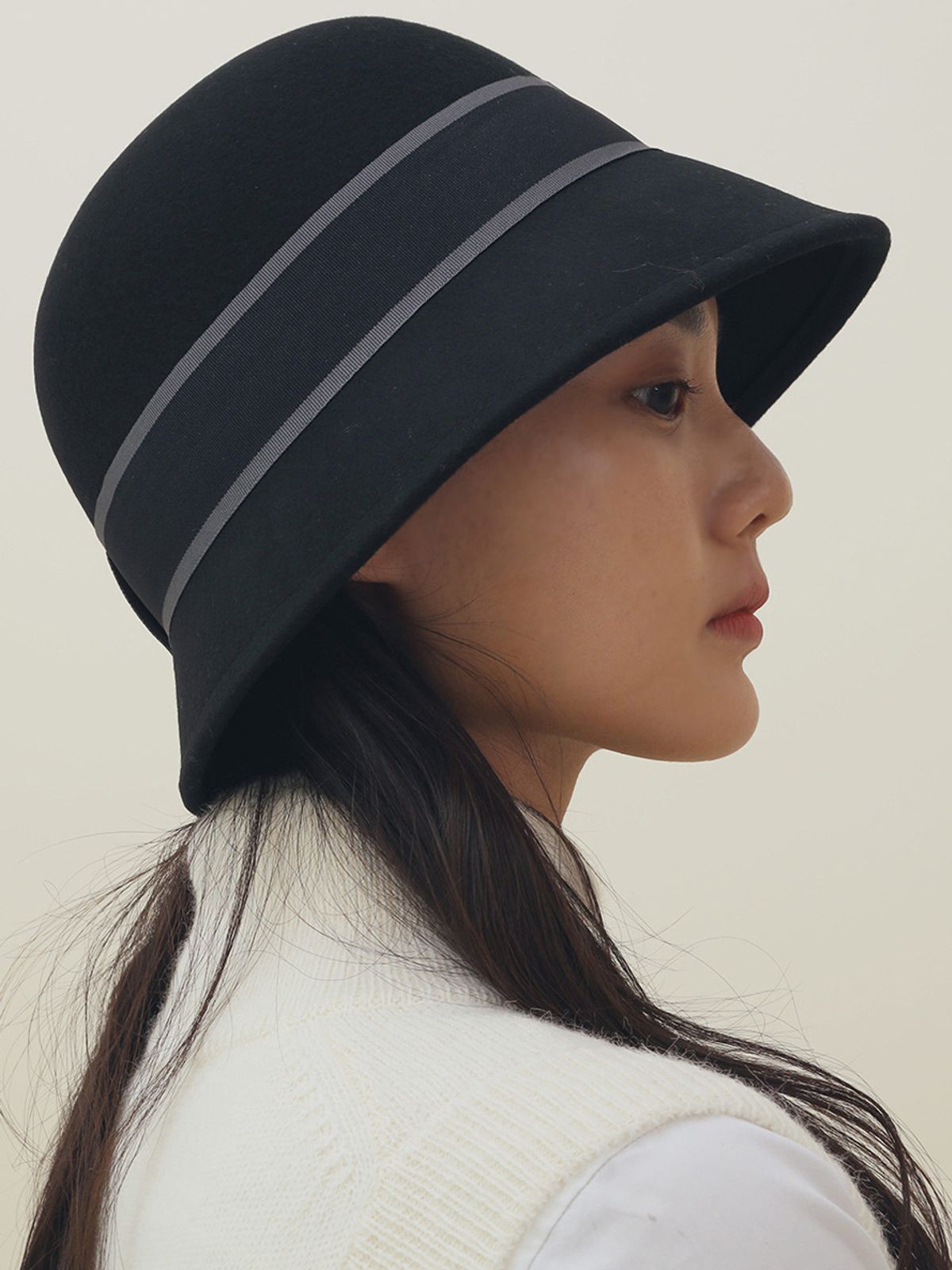 메르헨(MERCHEN) revoir wool cloche hat