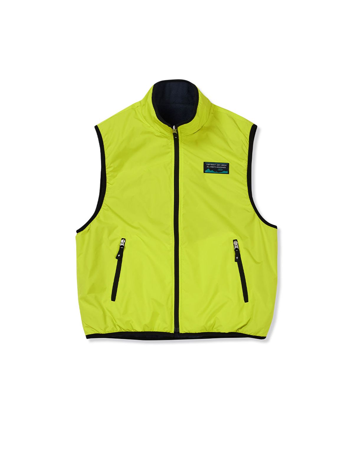 엠엠엘지(MMLG) [Mmlg] REVERSIBLE FLEECE VEST (NAVY / LIMEL)